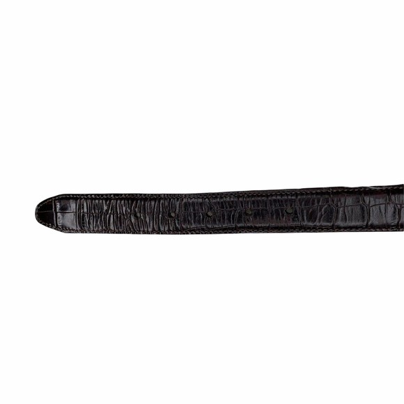 Brighton Reversible Brown Croc Embossed Leather Belt Size 34 Large B40049 main image 11